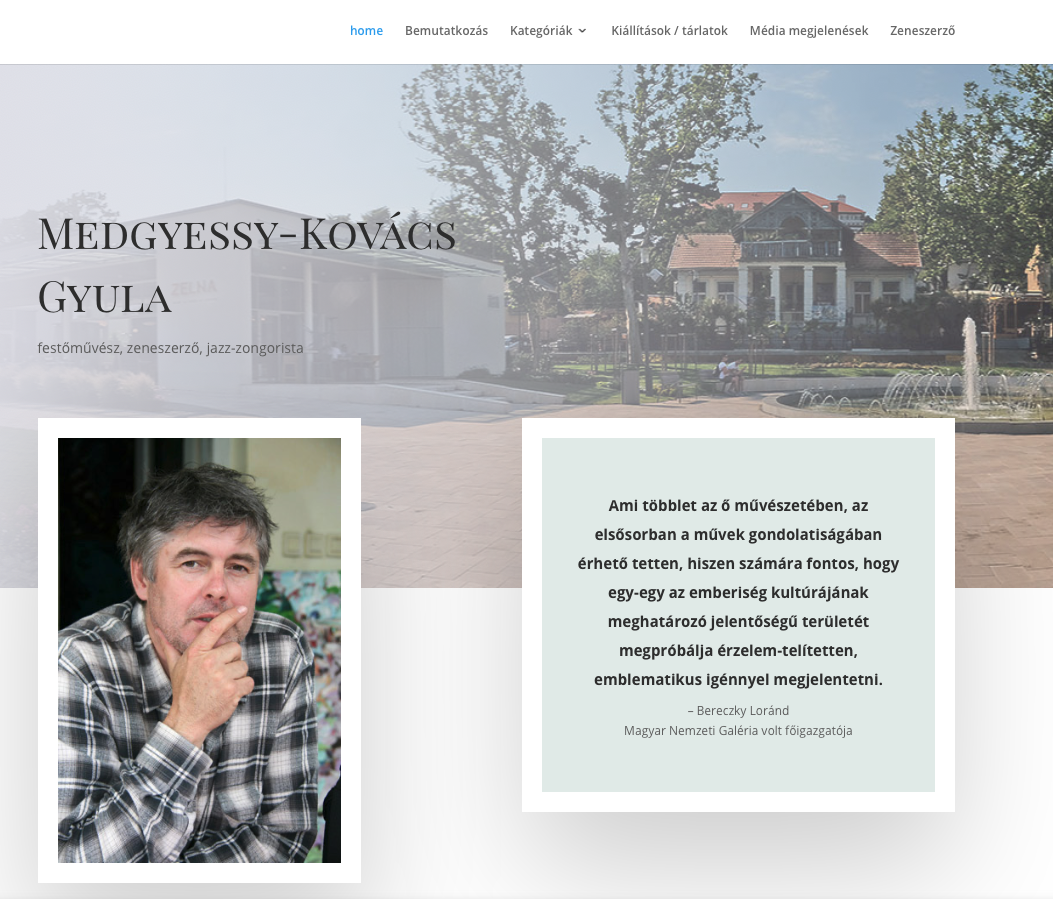 Medgyessy-Kovács Gyula weboldala 1